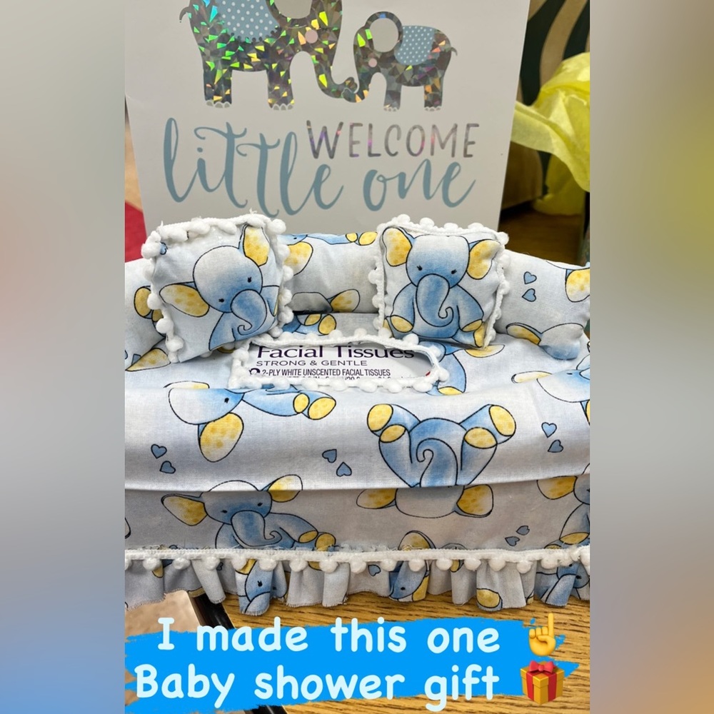 Cute Elephant tissue box cover